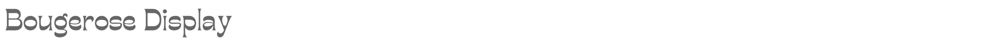 Sample characters Bougerose Display Font